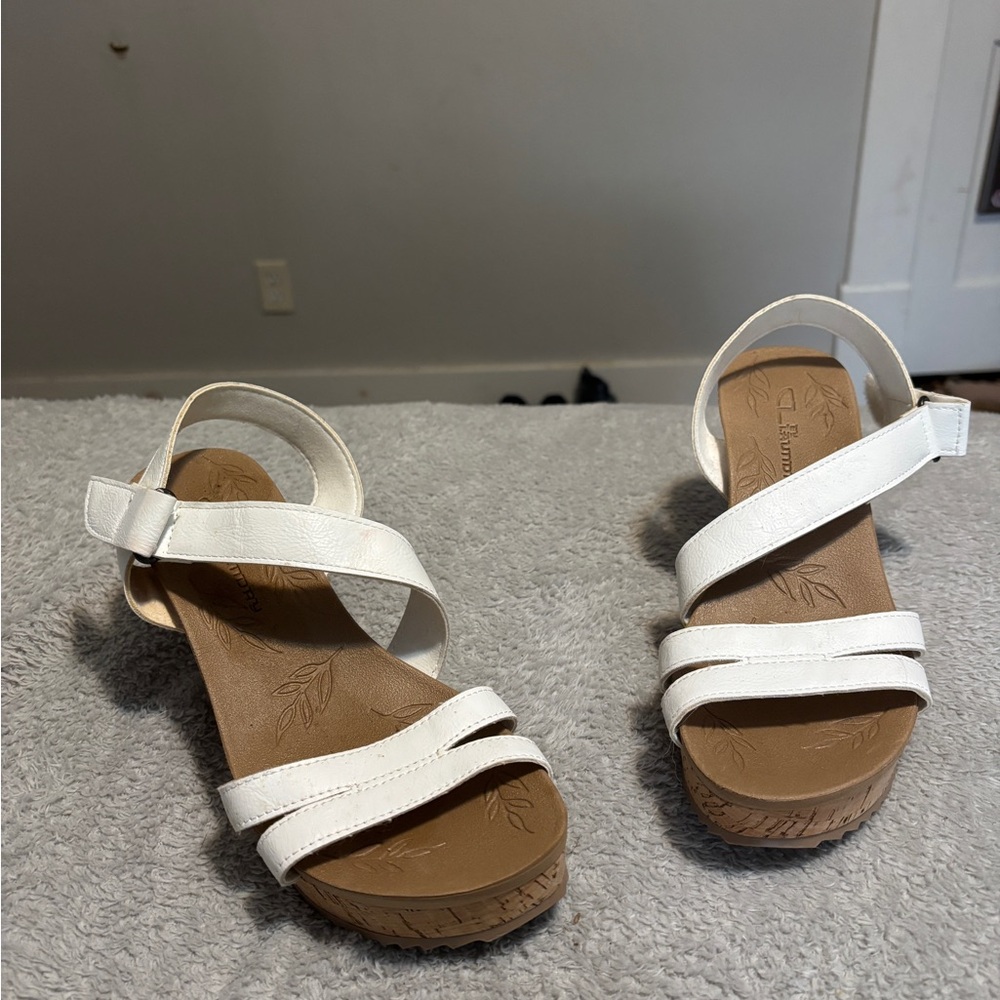 CL by Laundry White Strappy Sandals